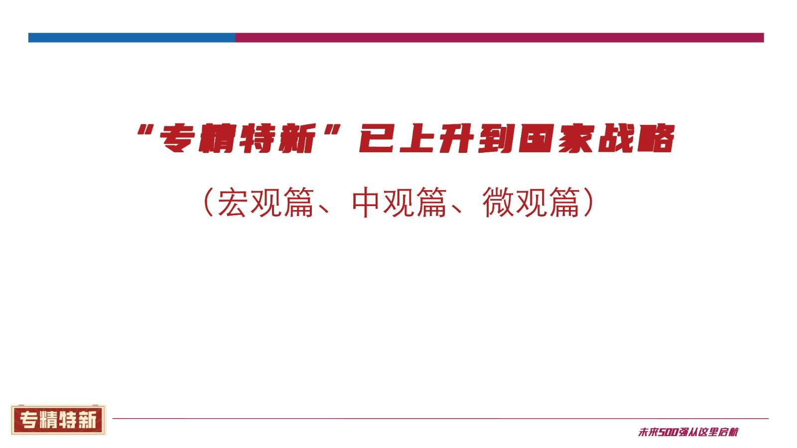 万力：专精特新 创新型中小企业转型升级新未来 