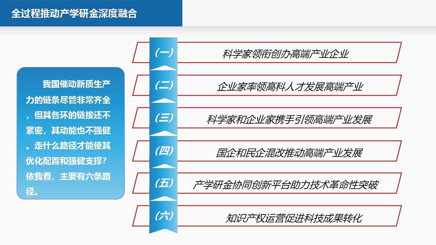 石军：推动新质生产力发展 应在“四全”上下功夫