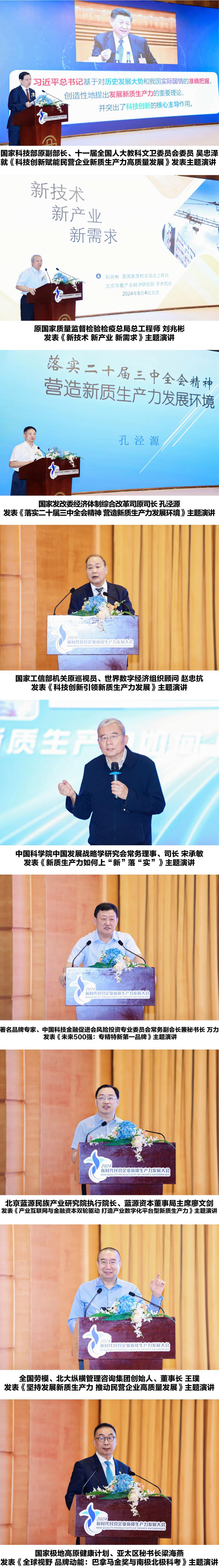 2024新时代民营企业新质生产力发展大会开幕！